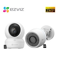 Ezviz Kit Cámaras H6C + H3C Full HD 360 Audio Bidireccional Noche Color 64GB